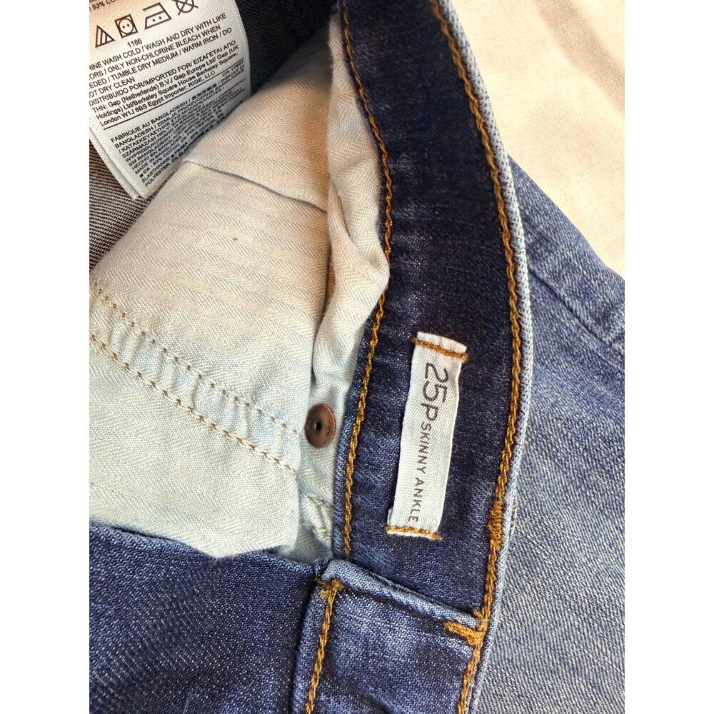Banana Republic Premium Denim Skinny Ankle Jeans 25 Petite Dark Wash Stretch - Picture 3 of 9